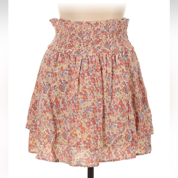 Rails Addison Smocked Waist Mini Skirt - Multi Wildflower - Size Large - Picture 1 of 4